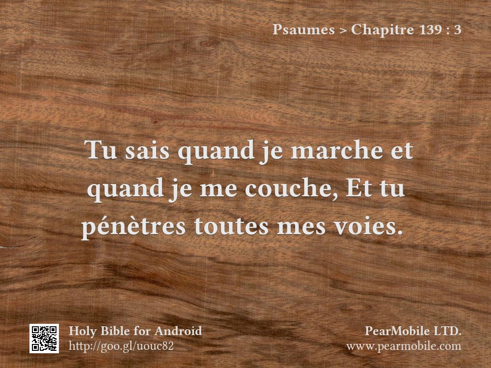Psaumes, Chapitre 139:3